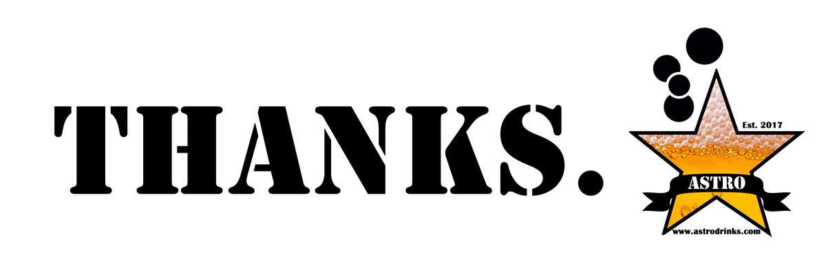 Astrodrinks's tweet photo. A big THANKS to all of Astro's customers! We enjoyed this year a lot and gained a lot of experience! #ASTRO https://t.co/xiiIK0cTc2