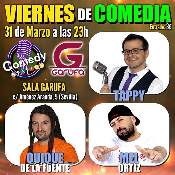 HOY!! <a href="/quiquemonologos/">quique de la fuente cómico</a> <a href="/tappy_comico/">TAPPY</a> y Mel Ortiz! #ComedyStation #Comedia #Humor #Monologos #StandUpComedy #Sevilla
