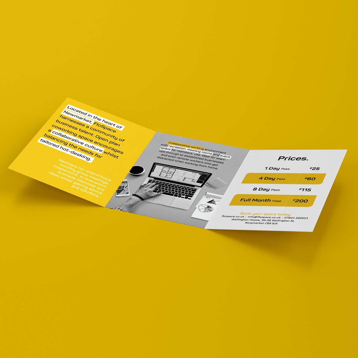 kovic_creative's tweet photo. Fresh off the printers. Promotional material for the new Coworking space @FloSpaceNMK #design #newmarket #printdesign #branding #logo https://t.co/qlIAmk2EOA