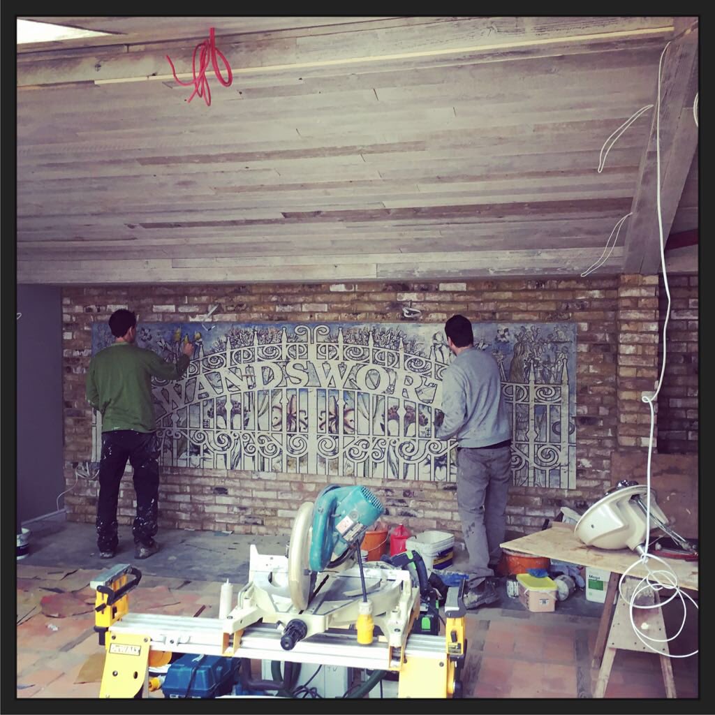 TheCountyArms's tweet photo. Ooh #wandsworth stamping it's seal of approval on our brand new conservatory. Remember we reopen on #Wednesday! See you at the bar 🍻#publife https://t.co/iqF1nncWye