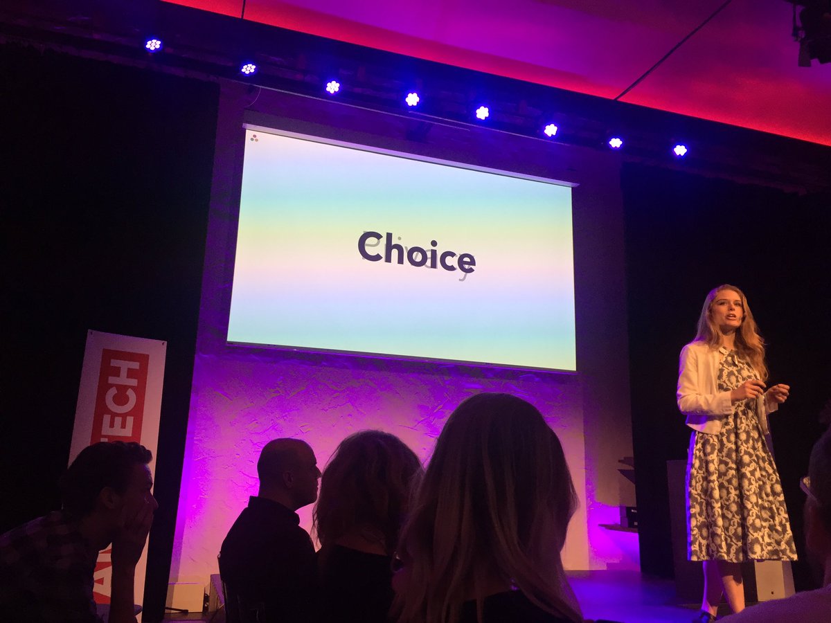 par_ham's tweet photo. "Privacy == Choice" 
"Unlock your phone and pass it to the person to your left" @mitzilaszlo #AMSxTech #tech #privacy #amsterdam https://t.co/FzqHozalsv