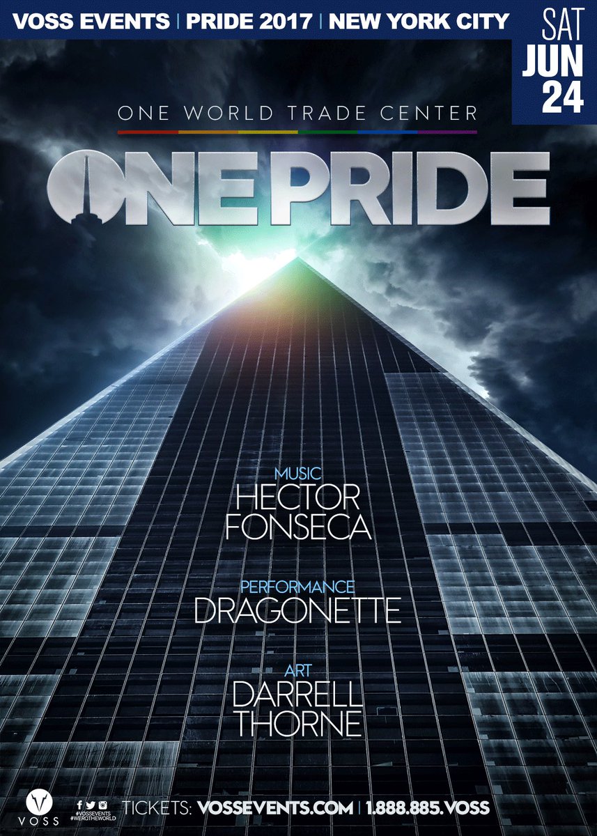 Spend #NYCPride in the sky at <a href="/OneWorldNYC/">One World Observatory</a>! Tickets now on sale at VossEvents.com! cc: <a href="/HECTORFONSECA/">Héctor Fonseca</a>