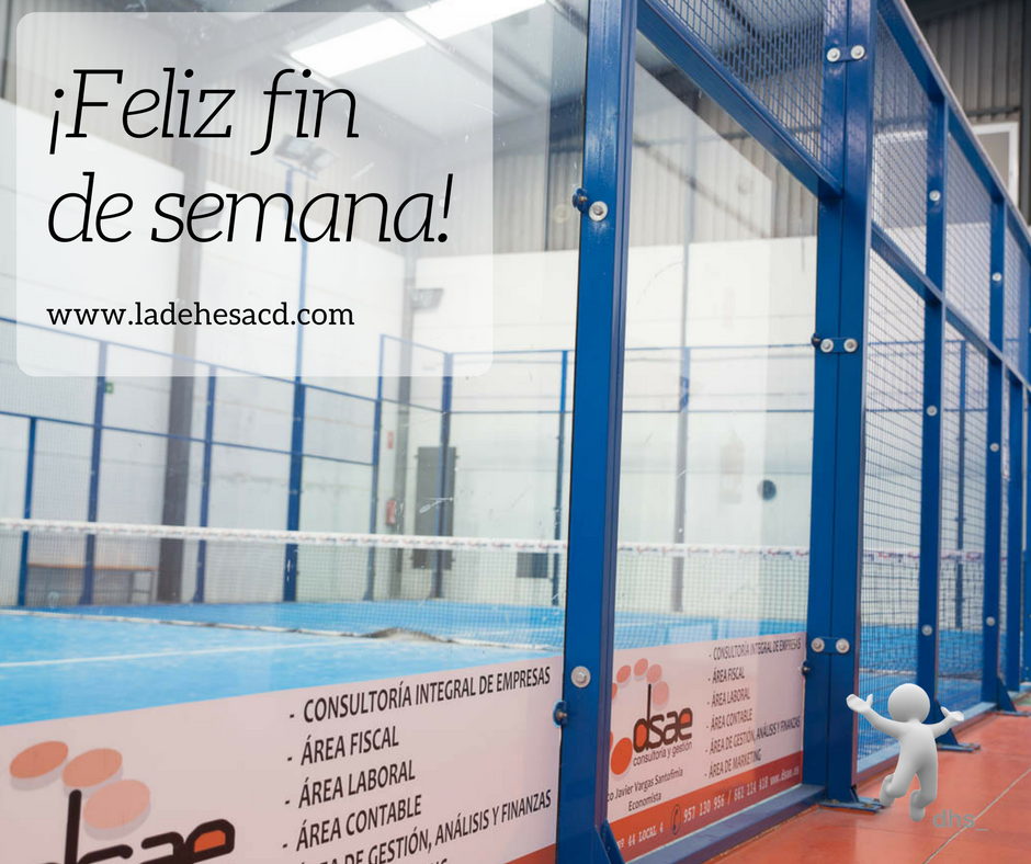LaDehesaCD's tweet photo. Ya sabéis que nosotros no descansamos ni los fines de semana..., aquí estaremos para atenderos como es debido. ¡Feliz finde amig@s! 🎾🏋🚴 https://t.co/vfvmkuivCs