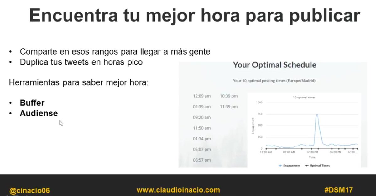 LorekMartinez's tweet photo. Pon atención a las horas pico y publica el doble. #DSM17 #RedesSociales https://t.co/wdFqPcrX89