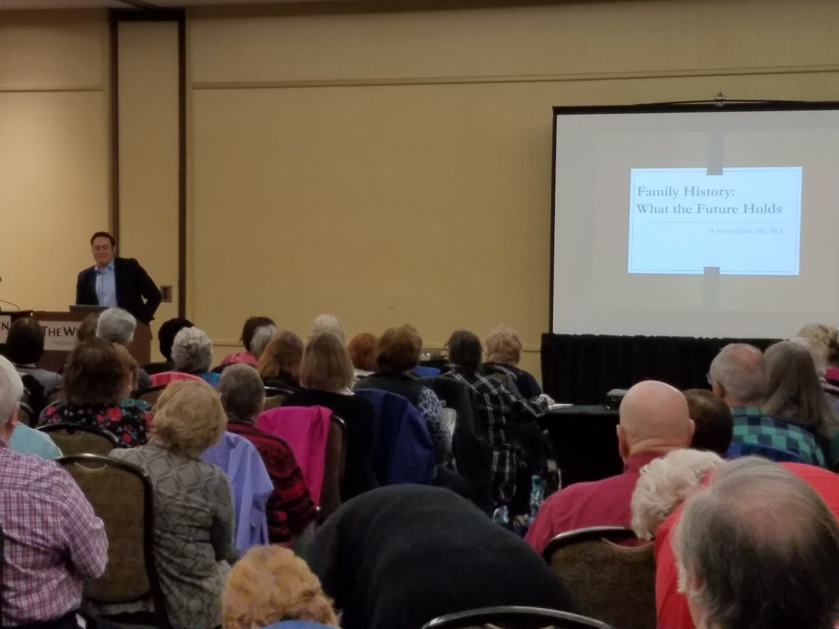 @DJoshuaTaylor opens the <a href="/FxGenSoc/">Fairfax Genealogical Society</a>  Spring conference about what the future holds for family history. #fxgs2017