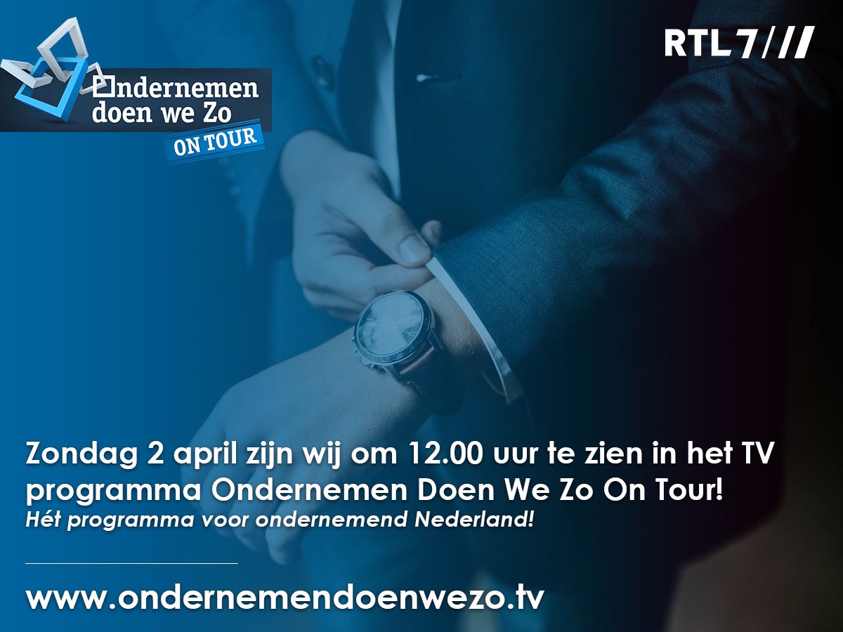 Zondag zijn we op tv