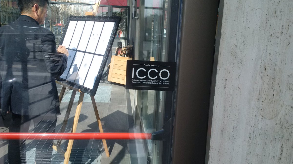 Spotted! It’s the ICCO logo in Milan. Congrats to <a href="/StelvioToronto/">Stelvio</a> on opening their second Milan location! Visit them in Toronto on Queen W.