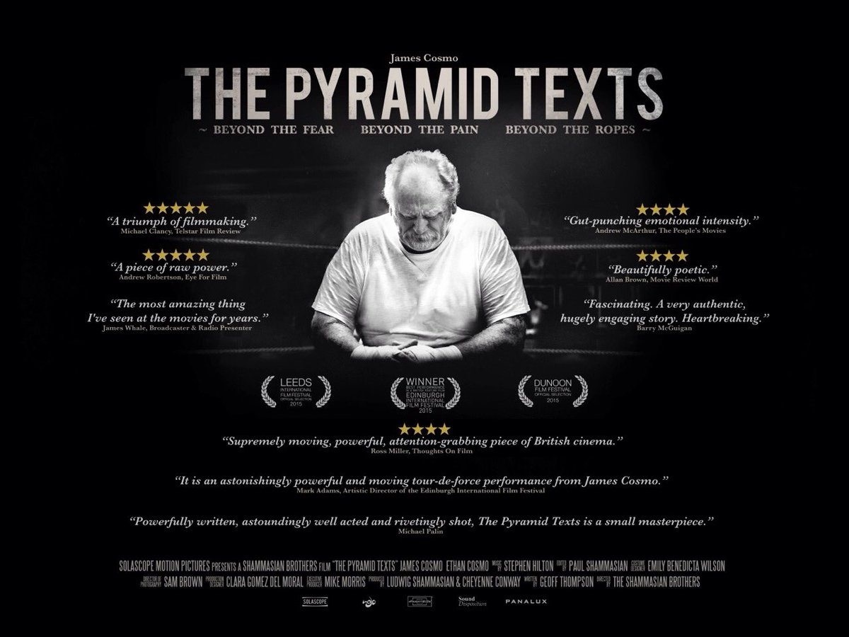 thepyramidtexts's tweet photo. #ThePyramidTexts is released on 28 April on iTunes, Amazon &amp; Google Play. Experience a masterclass in acting from @MrJamesCosmo. #boxing https://t.co/5thoKfIsNZ