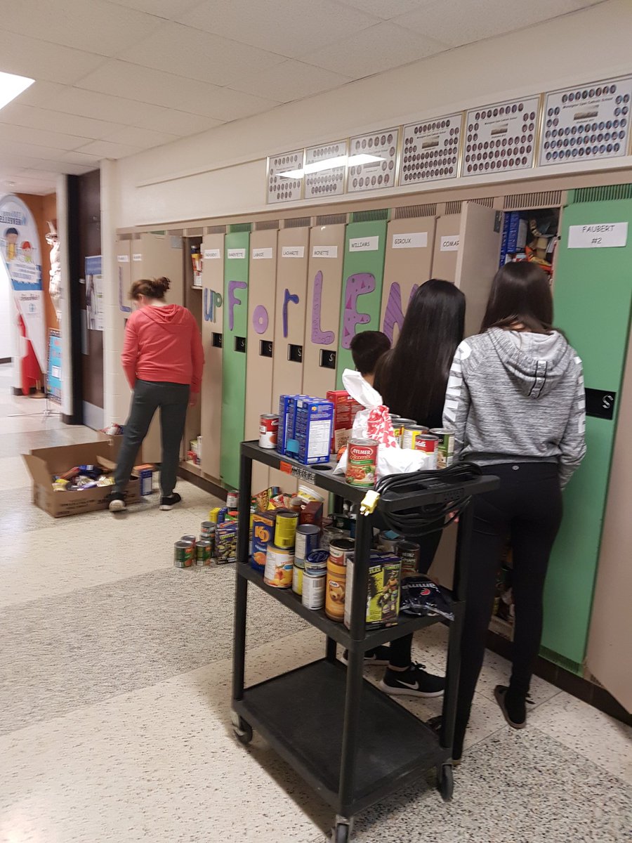 Our final day of Load the Lockers for Lent!  Thank you families.  Our local food bank will be the recipient of your generosity.