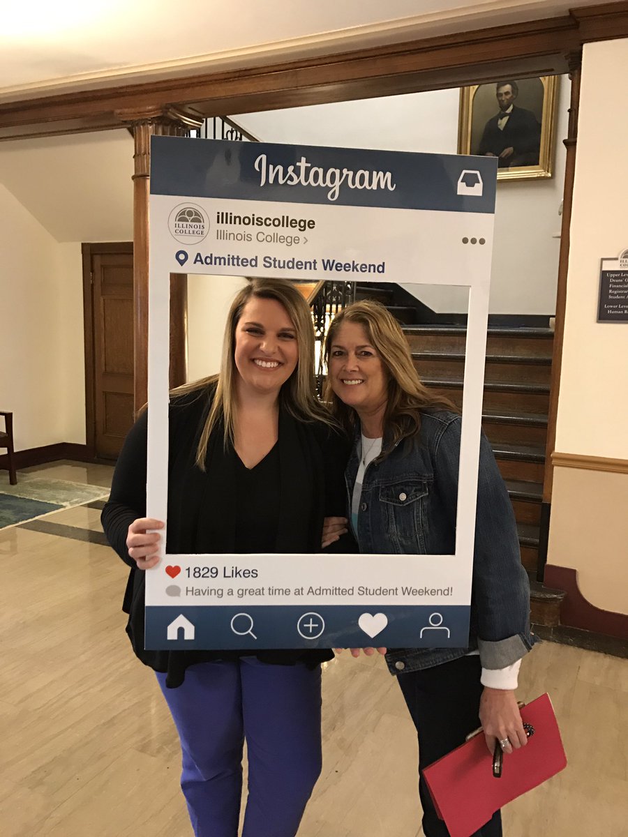 IC_Admission's tweet photo. Senior Admission Counselor Megan Bettis and Administrative Assistant for Facilities Mgmt Tina Coop are excited for #AdmittedStudentWeekend! https://t.co/uVfpmfPXuw