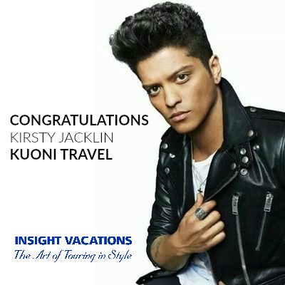 Paul_Melinis's tweet photo. DRUM ROLL......Congratulations Kirsty Jacklin @KuoniCambridge You have won 2 tix to see Bruno Mars with @TeamInsight_UK #02 #BOOKTOTHEBEAT https://t.co/jsXKesFNqZ