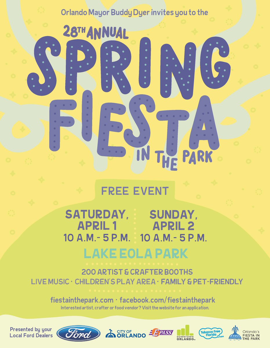 Who is excited about Spring Fiesta in the Park, starts tomorrow at 10 and goes till 5, same hours on Sunday.  Make plans to join us!