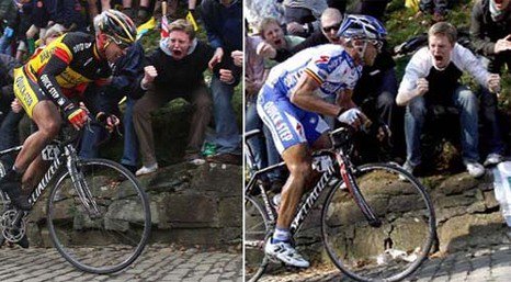 TheRaceRadio's tweet photo. Wonder if this guy is already camping out on the Muur? https://t.co/QkhUSLfI7i