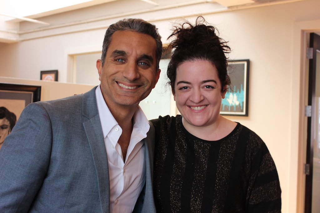 Maeve talked to @byoussef, Egyptian heart surgeon-turned-satirist, about how he found his footing in America. #TakingNotes #maeveinamerica