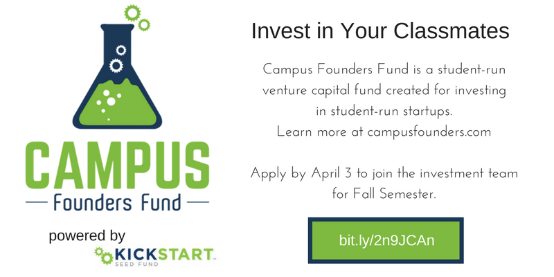 taylertanner's tweet image. We are looking for Utah-based university students to join the investment team @campus_founders! Applications due April 3!