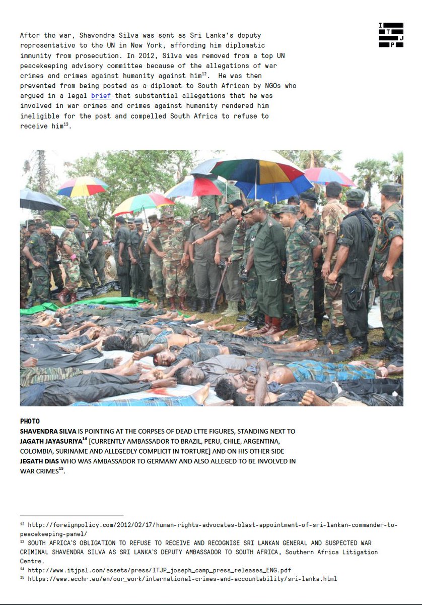 itjpsl's tweet photo. Our 3 page press release just issued on appointment of Major General Shavendra Silva to Adjutant General of #srilanka Army. #lka https://t.co/SBuFDPzqGk