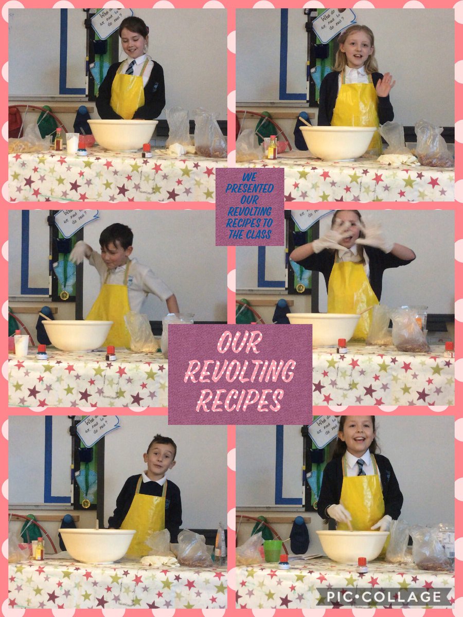 TYNPMissGlynn's tweet photo. This week the children presented their revolting recipes to the class! https://t.co/KKZTpTxzE8