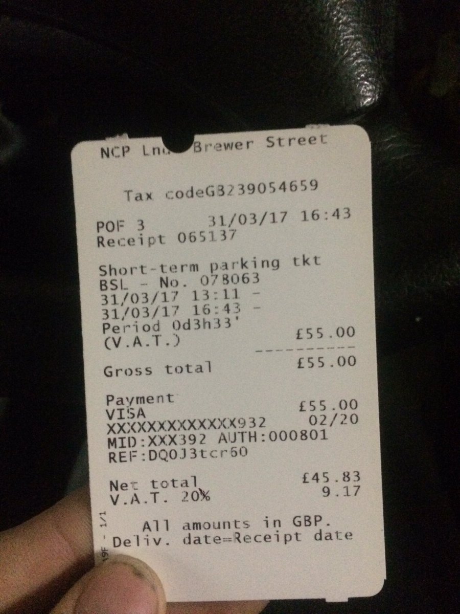 PisdicableMike's tweet photo. @NCP_Parking how the fuck do you justify charging this for 4 hours parking?  #GreedyFucks https://t.co/2hTgVeSzLb