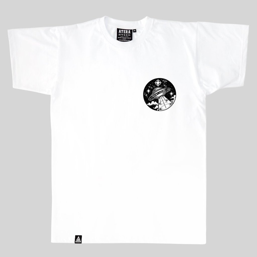 AteraApparel's tweet photo. UFO T-SHIRT // https://t.co/Idz8JYKlgU 👽 UFO Prints available too! 👽 #independentclothing #independentbrand #ufo #alien #iwanttobelieve #ga https://t.co/Tr9wT1LKxU