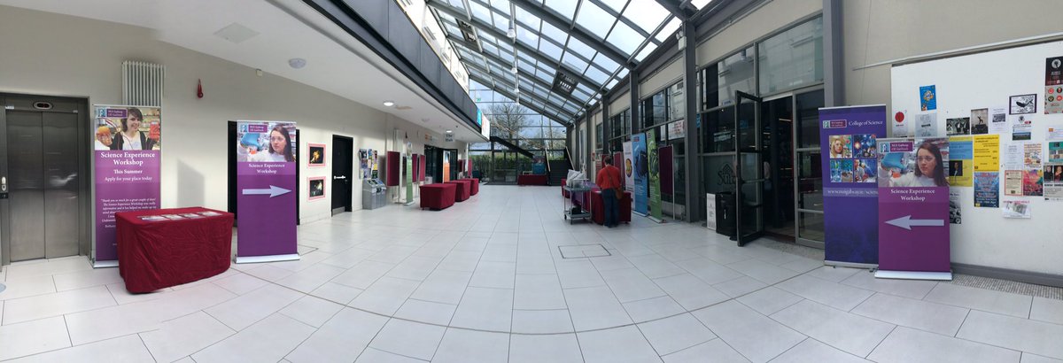 MurielGrenon's tweet photo. Setting up the science experience workshop with @gillaileen 4 @nuigalway #openday! Meet our scientists 11 - 1pm! #choosenuigalway https://t.co/18UYzgpIoE