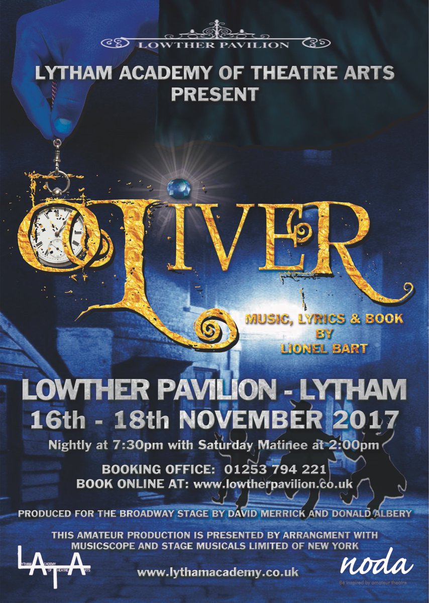 LATA are now recruiting boys for "Oliver", if you're 10-18 email: lataliaison@hotmail.com for details @LowtherTheatre
