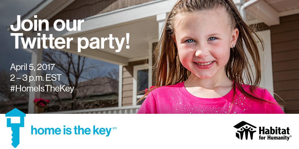 Habitat_org's tweet image. Save the date! We are hosting the #HomeIsTheKey Twitter Party with @ResourcefulMom on April 5. RSVP today: resourcefulmommy.com/16598/habitat-…