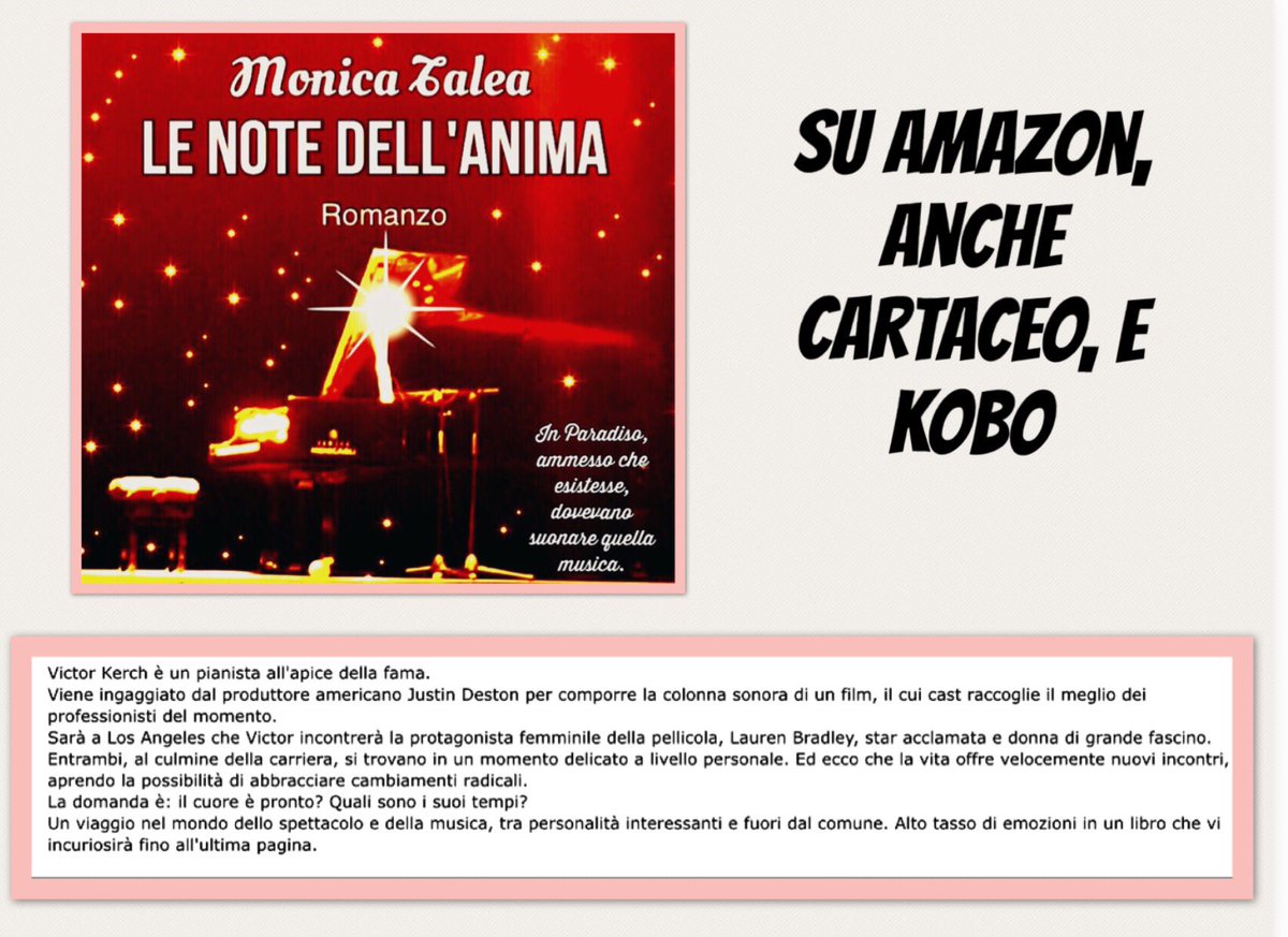 MonicaTalea's tweet photo. #emozioni assicurate. Su Amazon 🏵📔 #books #libri #booklover https://t.co/ttSmFL13WW