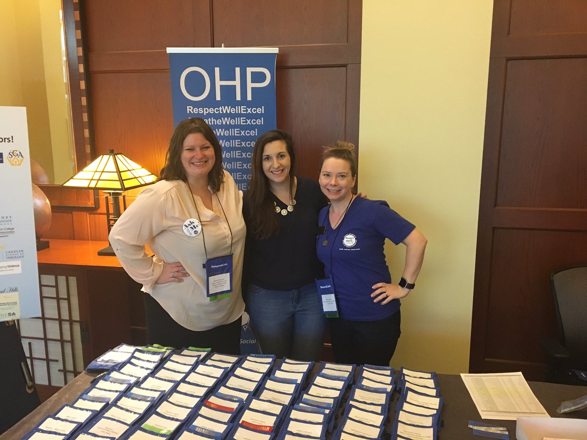 DrRaphC's tweet image. OHP and Respect team ready for #RespectCon2017 Precon! @RespectWell