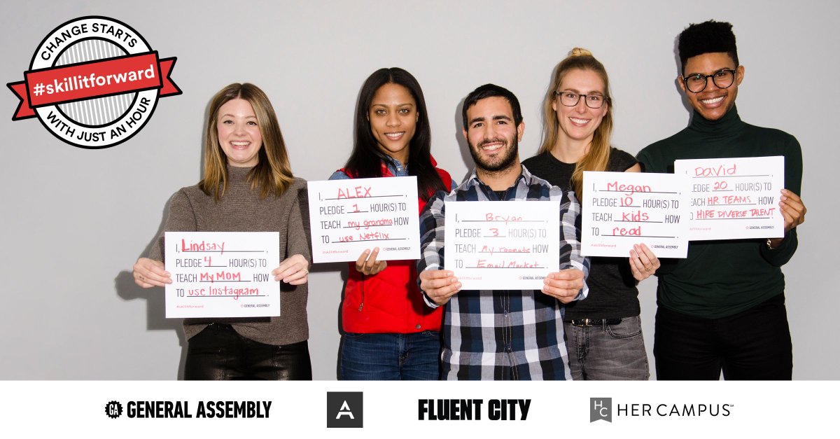GA's tweet photo. Everyone has something valuable to offer. What will you teach? Tell us here: https://t.co/CS0kpNZr86 #skillitforward https://t.co/OkVfpIVxCd