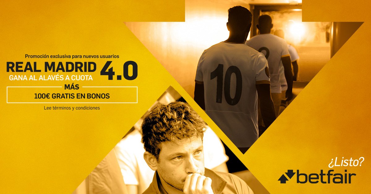 TipsFair's tweet image. Gana 40€ en apuestas con la victoria del Real Madrid frente al Alaves reguistrandote desde este enlace 👇 ads.betfair.com/redirect.aspx?…
