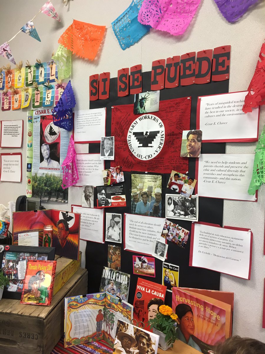 CAfarmtoschool's tweet photo. Today we're observing #CesarChavezDay & the important contributions of civil & labor rights activists. Pic from #CFSN2017 tour @CeresUSD https://t.co/CdFORhPIxD
