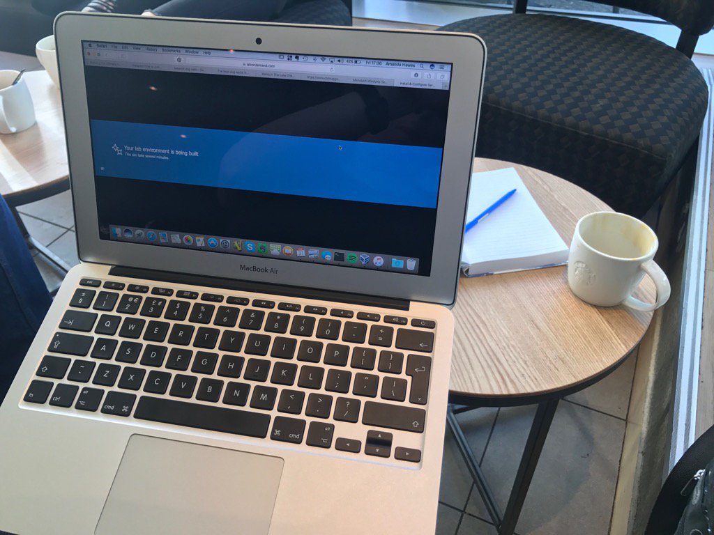 Getting m'lab on w/ <a href="/CBTNuggets/">CBT Nuggets</a> loving the clipboard feature! #microsoft #410 #studylife <a href="/sbuxeldonsq/">Starbucks Eldon Sq</a>