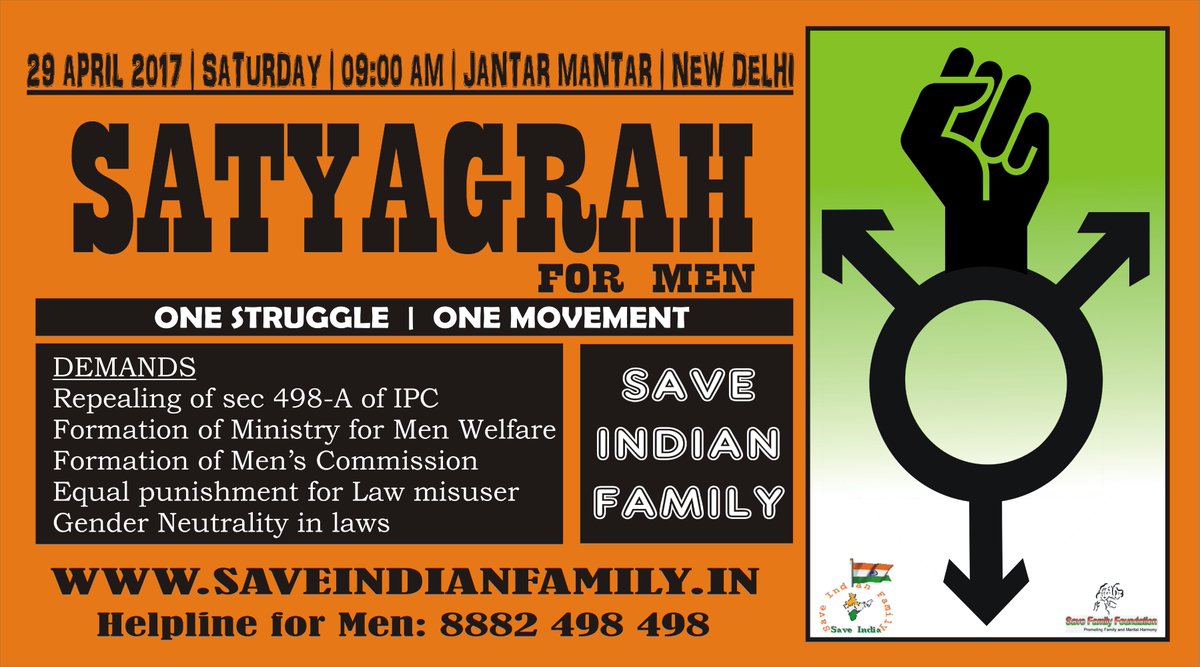 spiritbharat's tweet photo. False Dowry/Rape/Molestation/Maintenance etc. Is this the legacy people of INDIA will give to its children?#Satyagrah4men  #narendramodi https://t.co/LtNG5xIE2s
