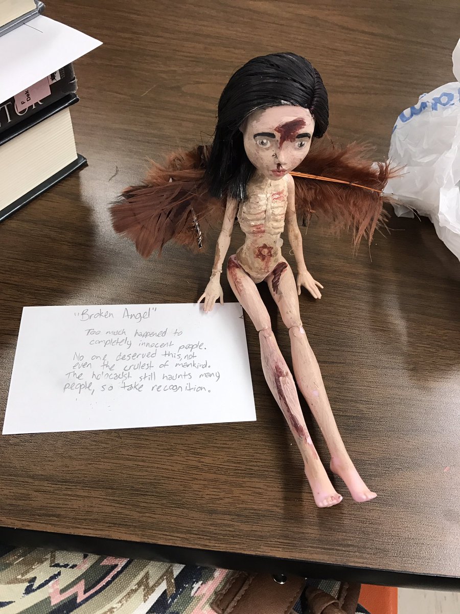 thisgirlbrimass's tweet photo. Pt 2.Student Holocaust symbolism projects! Completely blown away by their creativity!☺️#frenshare @FrenshipMS #FMSELAR #holocaust #symbolism https://t.co/NbRHSSXP7k