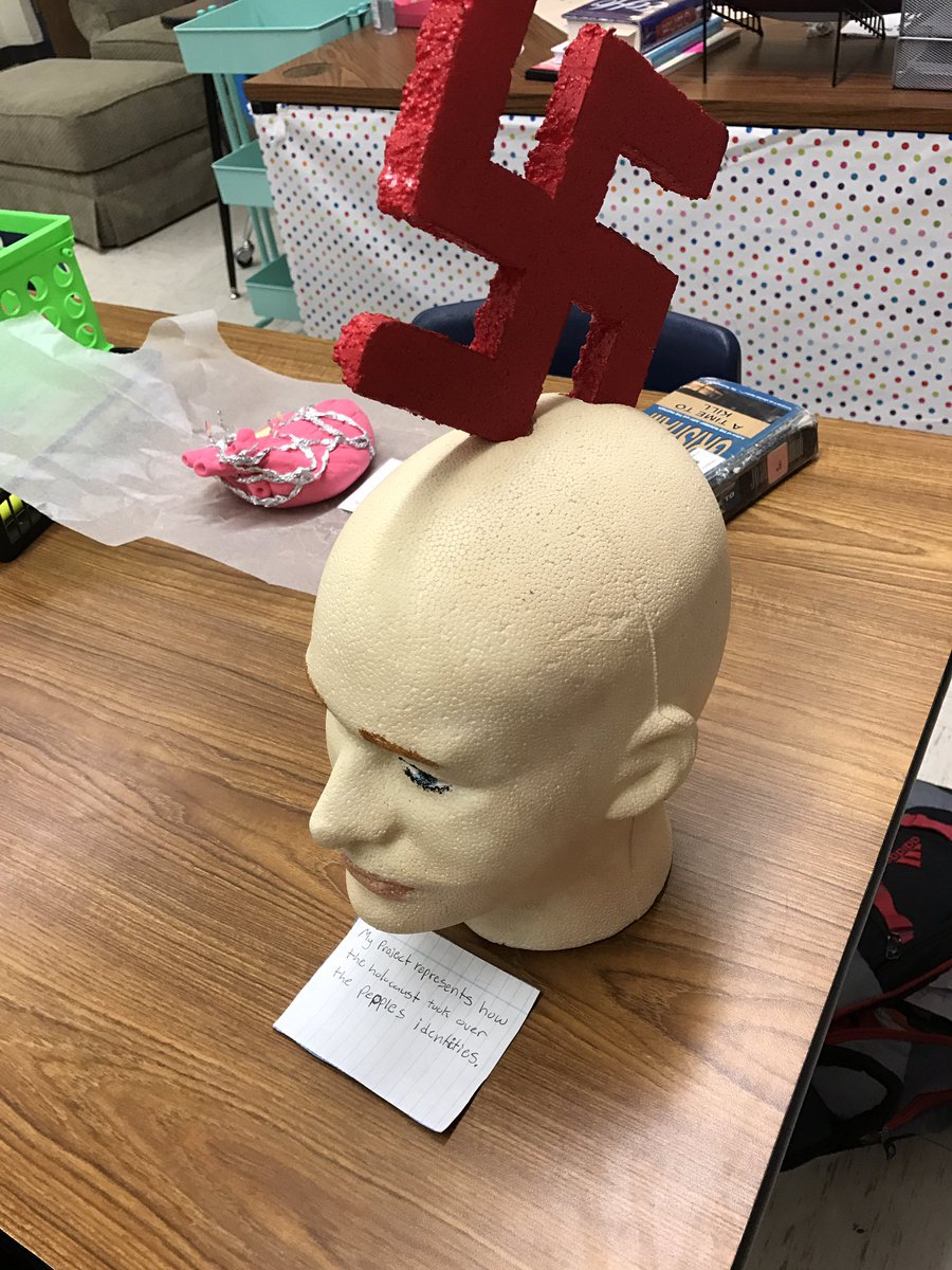 thisgirlbrimass's tweet photo. Pt 3.Student Holocaust symbolism projects! Completely blown away by their creativity!☺️#frenshare @FrenshipMS #FMSELAR #holocaust #symbolism https://t.co/4Uvk61ql3U