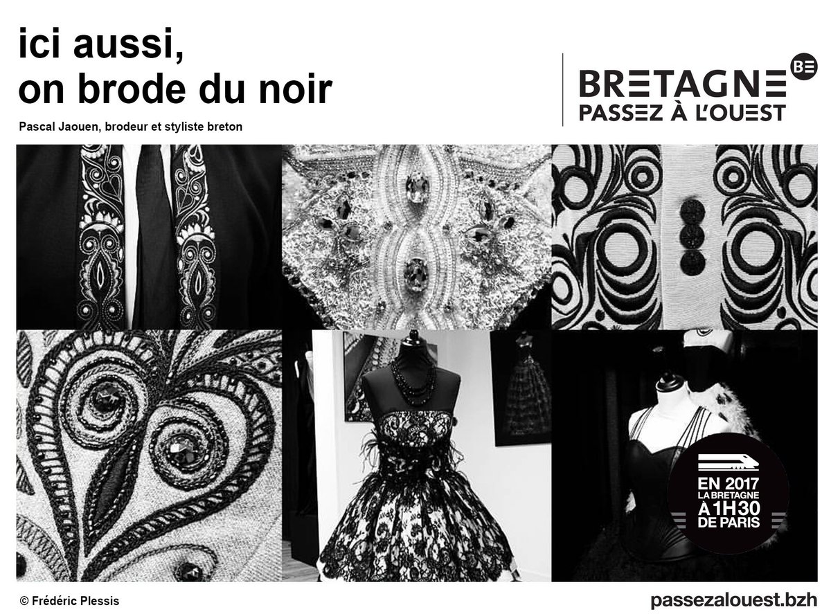 IciBretagne's tweet photo. Ici aussi on brode du #noir #PascalJaouen #brodeur #styliste #breton #passezalouest #Bretagne #broderie #mode #fashion #quimper #Finistere https://t.co/vBVLaNMSWK