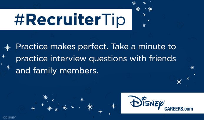 A friendly interview tip from our recruiters! #DisneyJobs