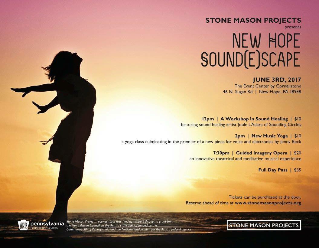 StoneMasonProj's tweet photo. Save the Date! New Hope Sound(e)scape, June 3rd, 2017. https://t.co/Tdh4XyhazO