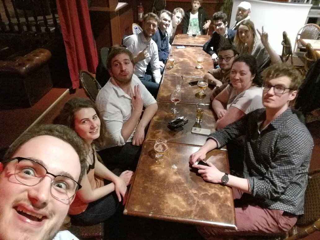 VincentPlancon's tweet photo. Soirée de clôture avant le départ en stage lundi pour la première promo ever @EcoleIMIE #Caen ... #SoSwag #SmartRabbit #TakeCare https://t.co/FET3voWcCq
