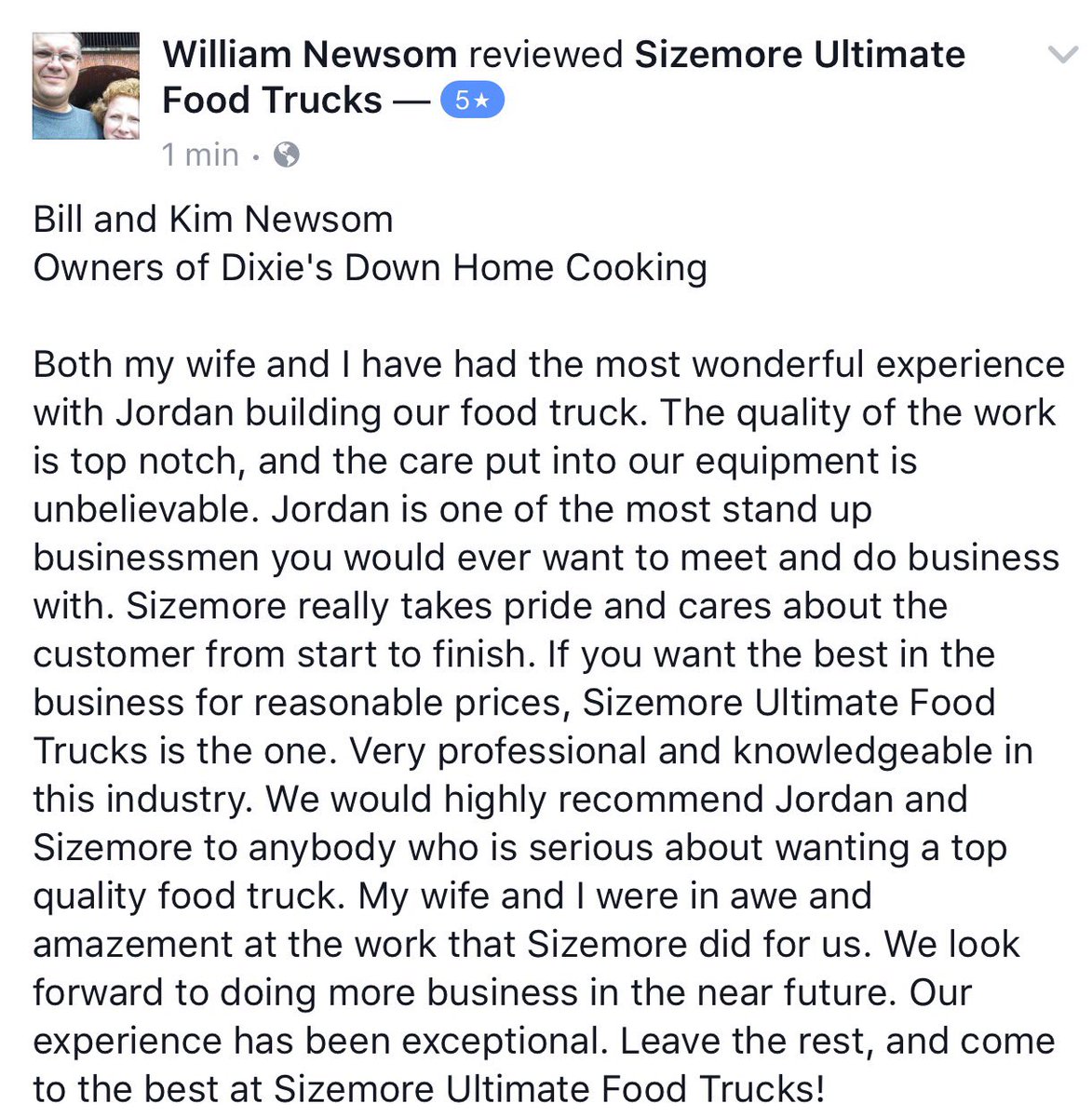UltimateTrucks's tweet photo. It's wonderful to see actual customers wrote wonderful reviews. Want the best? Than leave the rest. #customfoodtruck #foodtruckforsale https://t.co/1vhtO7pIuw