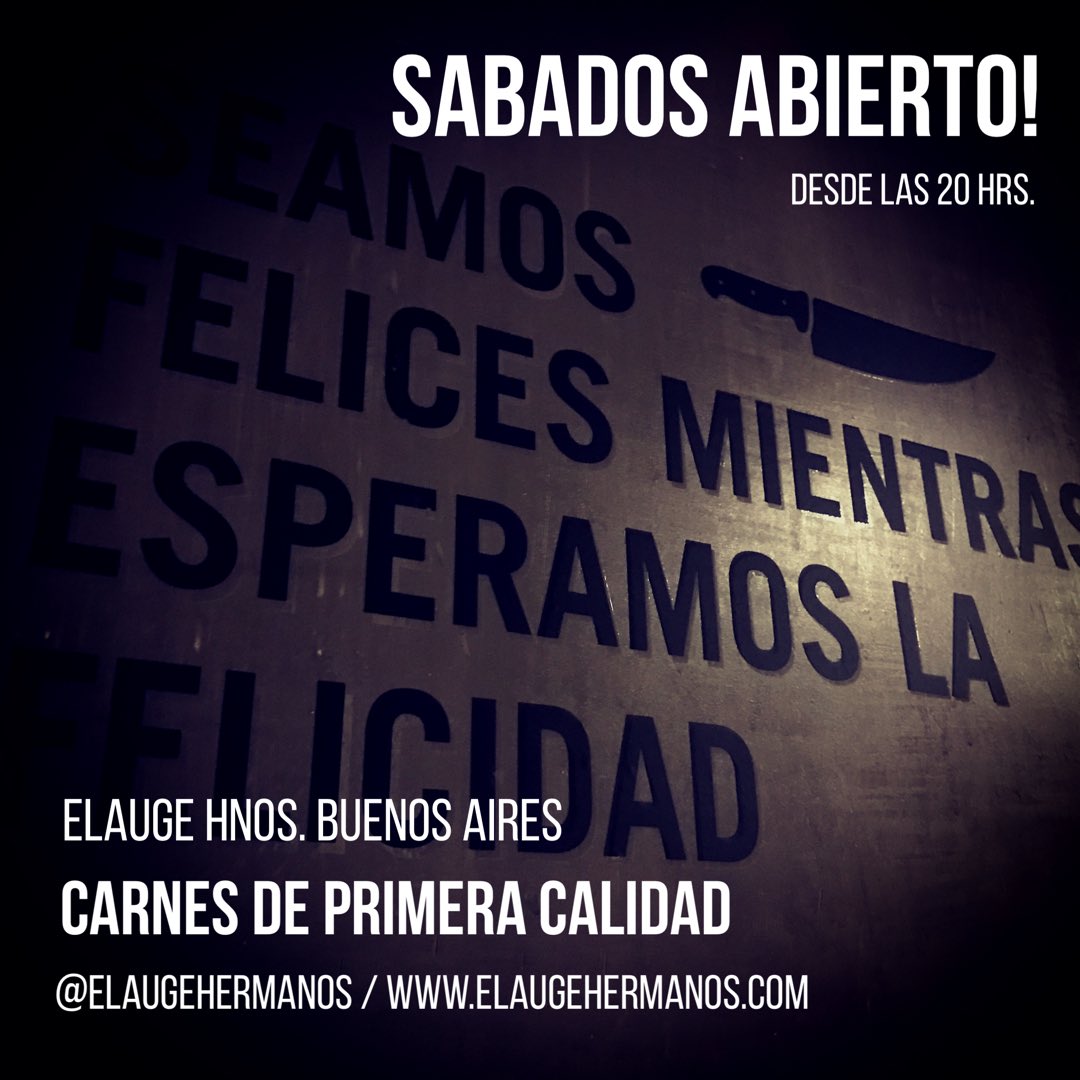 ElaugeHermanos's tweet photo. Desde el sábado 1 de abril abierto los días sábado! Desde las 20hrs.
Hipólito Yrigoyen 640. 
Casco histórico de Buenos Aires. https://t.co/XHPCnKHqUA