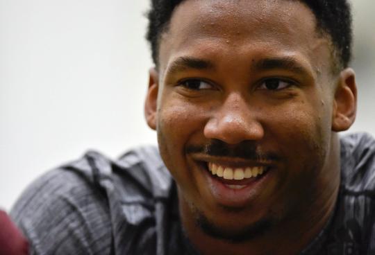 Projected No. 1 draft pick, Myles Garrett, participated in his pro day today. Take a look!

Texas A&amp;M Pro Day 📷s: bccn.rs/ISa0lP