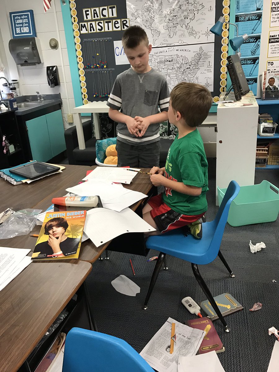 Mrs. Geyer's fourth graders helped us revise and edit our papers today! We loved collaborating with the older kids. <a href="/juliageee/">Julie Geyer</a> #azLEARNS
