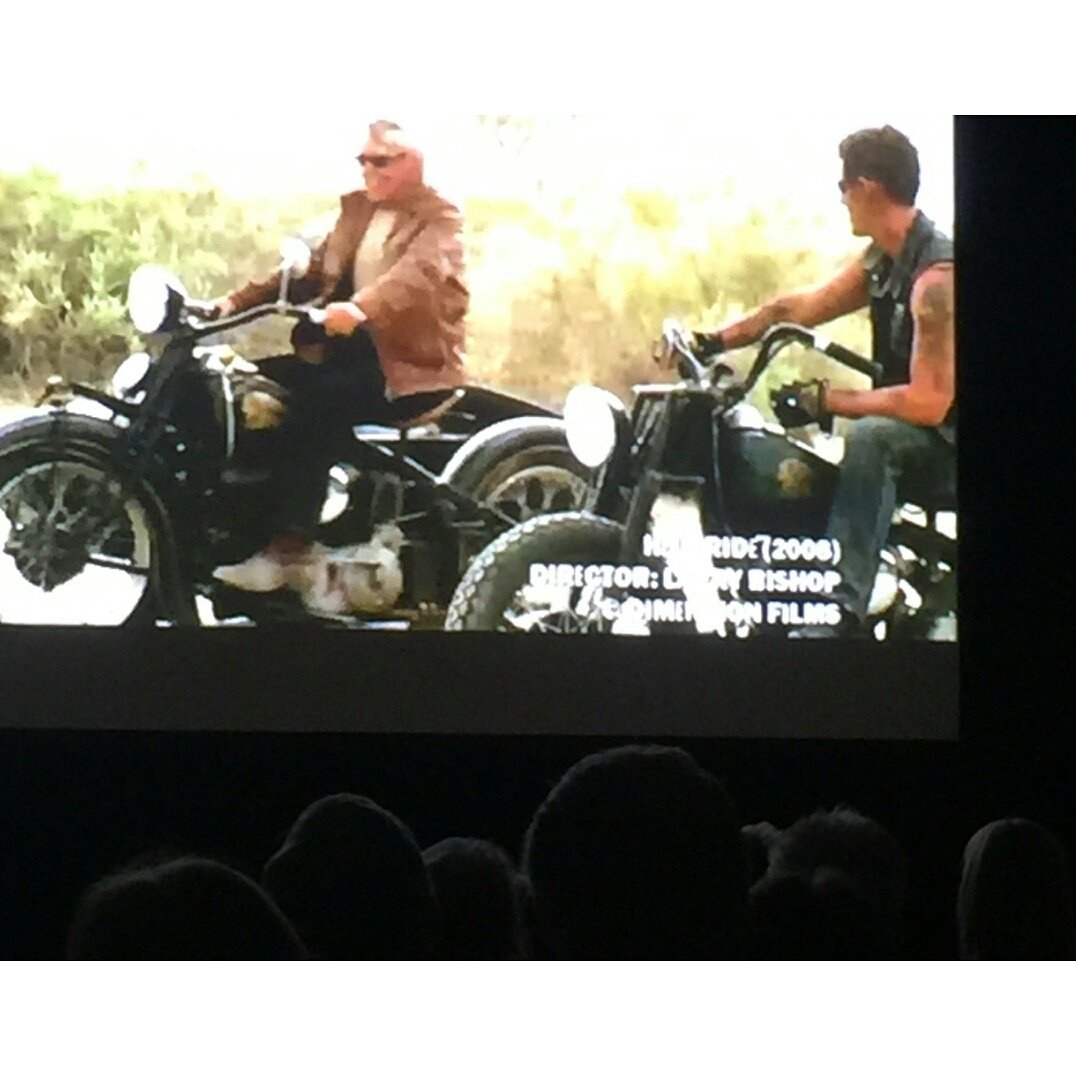 annapolisff's tweet photo. "How long have you had that bike? Since 1976-Follow me if you can!" #DennisHopper:UneasyRider #TalkMovieToMe #annapolisff2017 #annapolisff https://t.co/oVJtZfxOm5