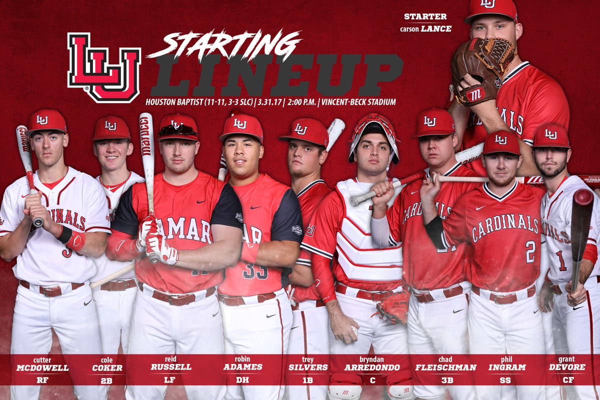 Lamar_Baseball's tweet photo. #LineupAlert #PeckEm https://t.co/BzzTK6P1UT