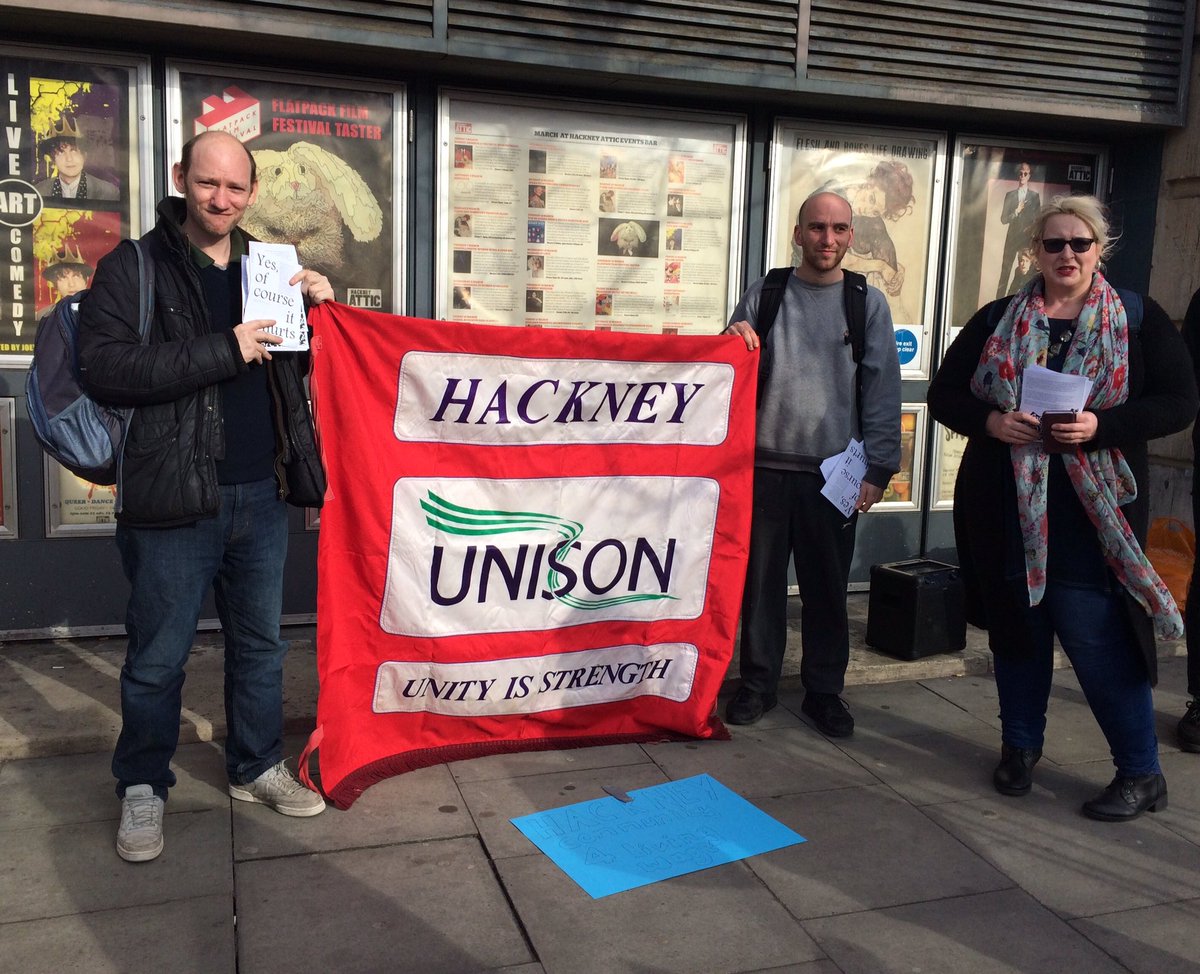HackneyUNISON's tweet photo. Great to support the brilliant @HPHLivingWage on strike again, till mega corp Cineworld cough up! #boycott # payup @HackneyPH @cineworld https://t.co/xONXVFixa0