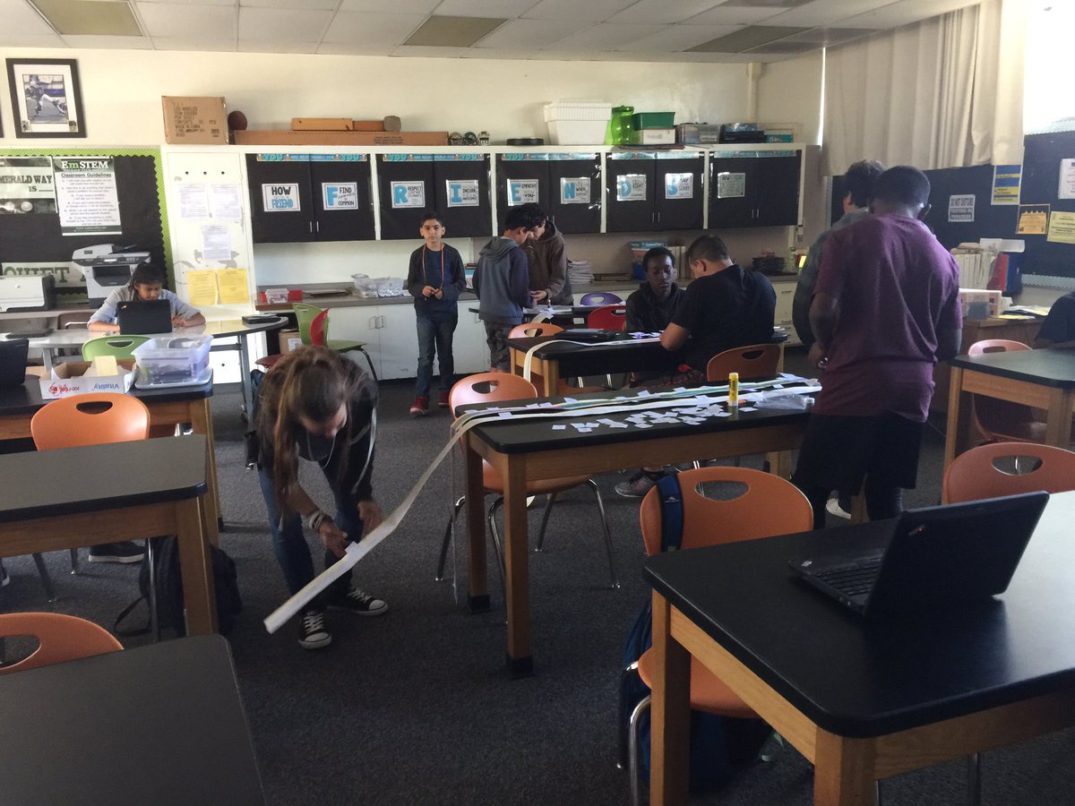 memovation's tweet photo. Finishing science project. Students are having a fun  @EmSTEAMCVUSD @CajonValleyUSD #scienceclass #emeraldmiddle https://t.co/IP44wRPthS