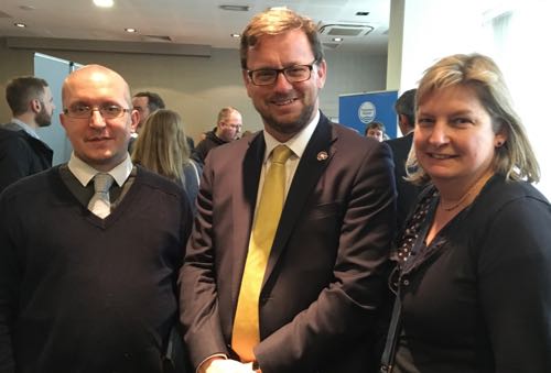 Our ceo Jane Stanford-Beale and volunteer Paul Hope met <a href="/RobWilson_RDG/">Rob Wilson</a> today at Reading's first #AccesstoWork Disability Confident Job Fair