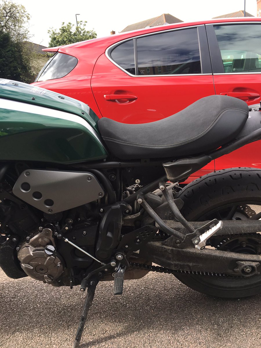 learnwithdmt's tweet image. Excellent professional job done lowering the seat on the xsr700 done by Marshalls Textiles in Derby
