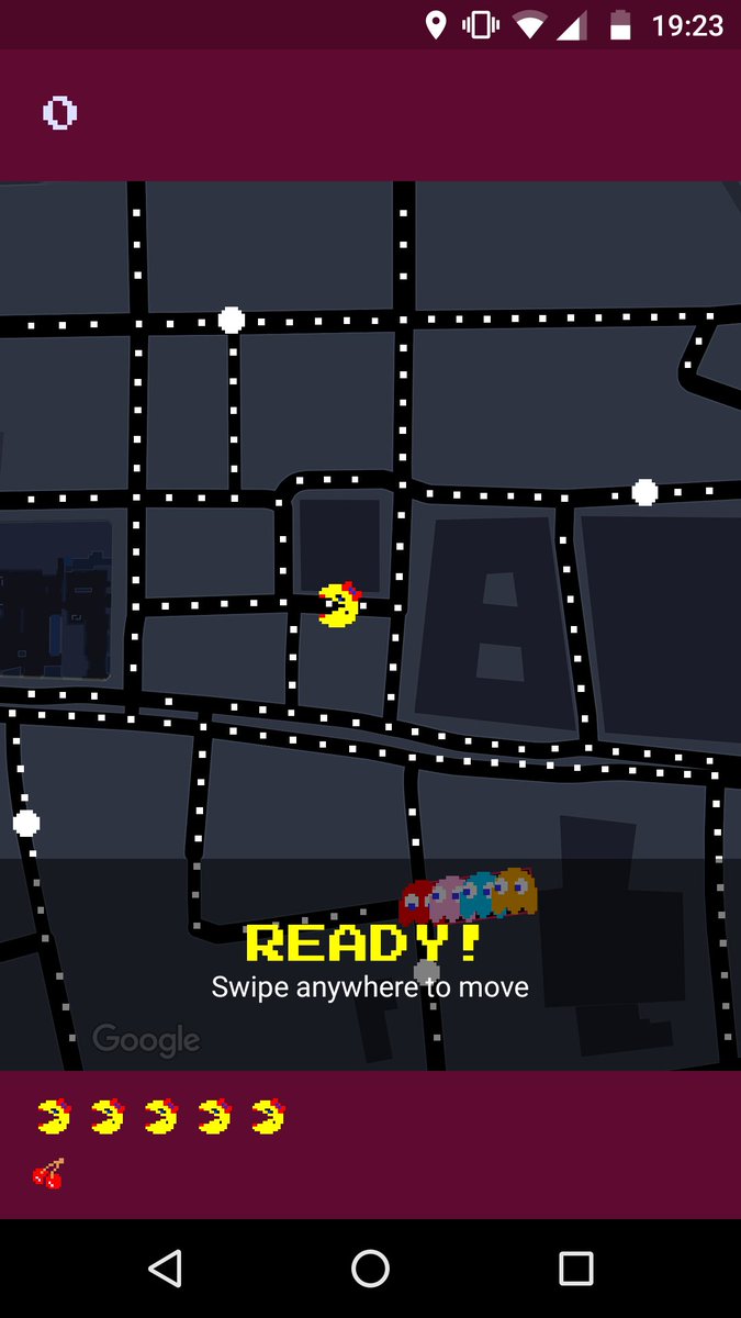 TwoOneJaaOne's tweet photo. Truly important news you can use right now. If you open google maps, you can play Ms. Pacman on your streets. https://t.co/uP2P1mXraH